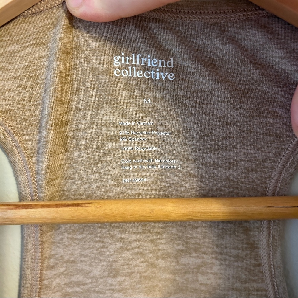 Girlfriend Collective Tan ReSet Relaxed Tank - Picture 4 of 4